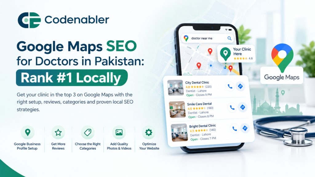 Google Maps SEO for doctors in Pakistan: clinic ranking number one on Google Maps